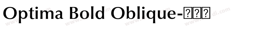 Optima Bold Oblique字体转换